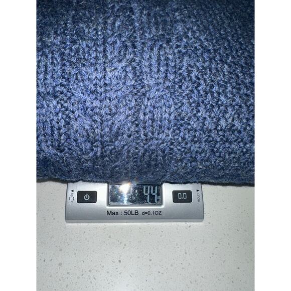 Vintage LL Bean Women’s Wool Cardigan Button Front Cable Knit Blue M Ireland - Picture 9 of 9